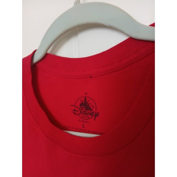 Disney Expedition Everest Mountain Rescue T-Shirt Mens L Red Cotton Short Sleeve - Picture 8 of 11